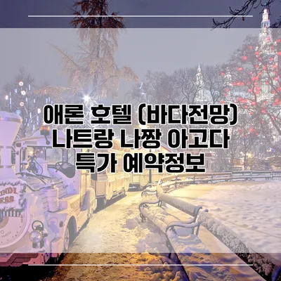 애론 호텔 (바다전망) 나트랑 나짱 아고다 특가 예약정보