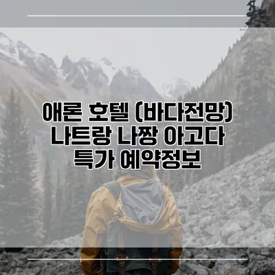 애론 호텔 (바다전망) 나트랑 나짱 아고다 특가 예약정보