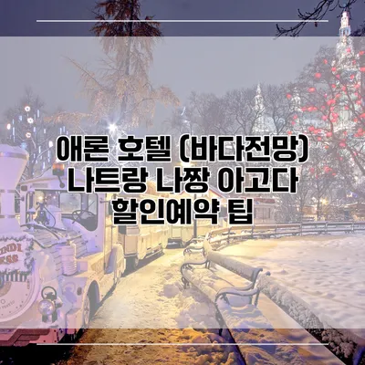 애론 호텔 (바다전망) 나트랑 나짱 아고다 할인예약 팁