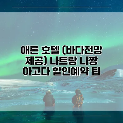 애론 호텔 (바다전망 제공) 나트랑 나짱 아고다 할인예약 팁