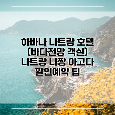 하바나 나트랑 호텔 (바다전망 객실) 나트랑 나짱 아고다 할인예약 팁