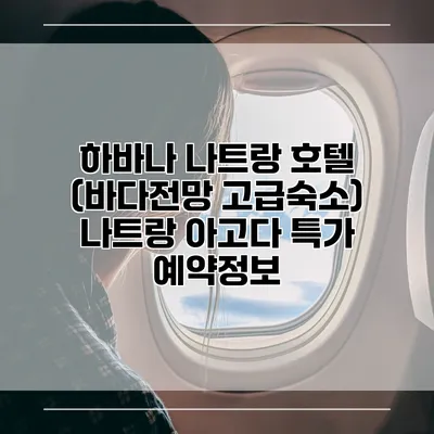 하바나 나트랑 호텔 (바다전망 고급숙소) 나트랑 아고다 특가 예약정보