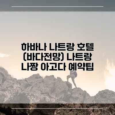 하바나 나트랑 호텔 (바다전망) 나트랑 나짱 아고다 예약팁