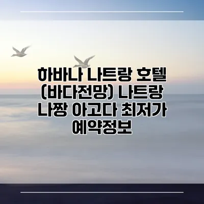 하바나 나트랑 호텔 (바다전망) 나트랑 나짱 아고다 최저가 예약정보