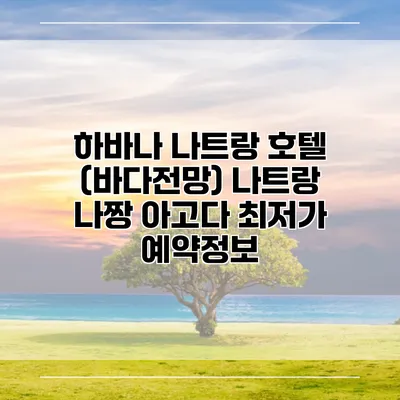 하바나 나트랑 호텔 (바다전망) 나트랑 나짱 아고다 최저가 예약정보