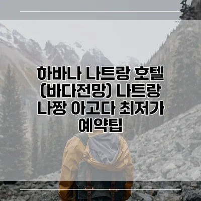 하바나 나트랑 호텔 (바다전망) 나트랑 나짱 아고다 최저가 예약팁
