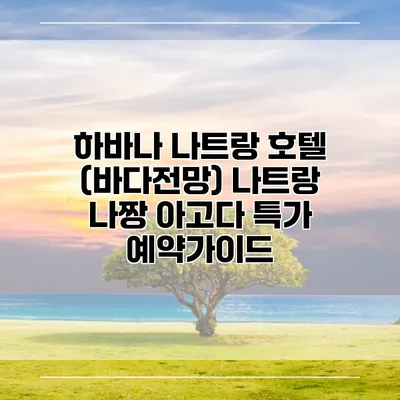하바나 나트랑 호텔 (바다전망) 나트랑 나짱 아고다 특가 예약가이드