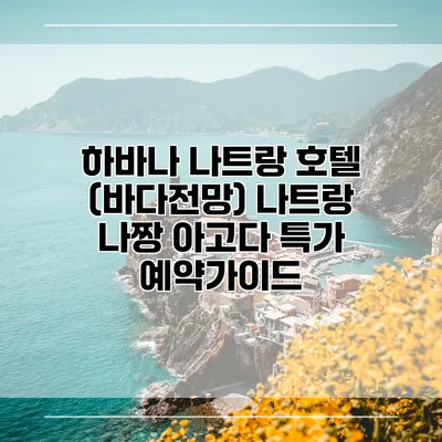 하바나 나트랑 호텔 (바다전망) 나트랑 나짱 아고다 특가 예약가이드