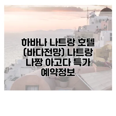 하바나 나트랑 호텔 (바다전망) 나트랑 나짱 아고다 특가 예약정보