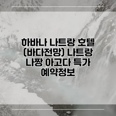 하바나 나트랑 호텔 (바다전망) 나트랑 나짱 아고다 특가 예약정보