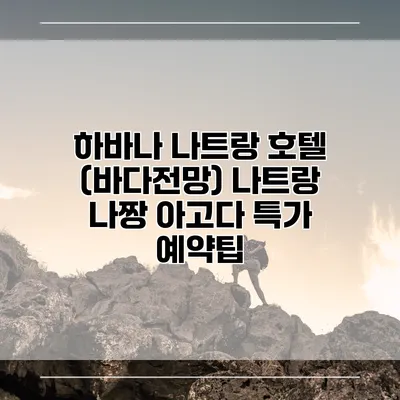 하바나 나트랑 호텔 (바다전망) 나트랑 나짱 아고다 특가 예약팁