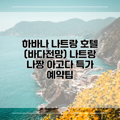 하바나 나트랑 호텔 (바다전망) 나트랑 나짱 아고다 특가 예약팁