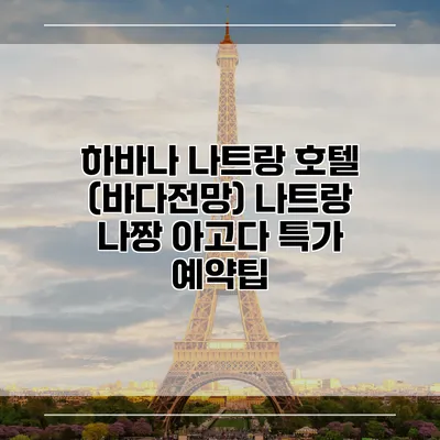 하바나 나트랑 호텔 (바다전망) 나트랑 나짱 아고다 특가 예약팁