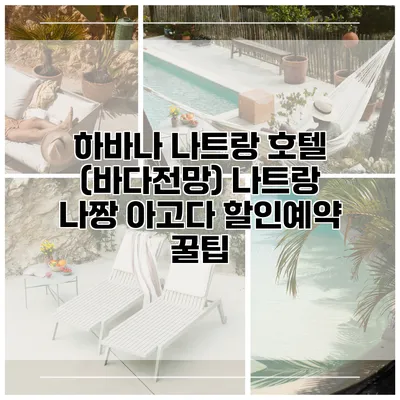 하바나 나트랑 호텔 (바다전망) 나트랑 나짱 아고다 할인예약 꿀팁