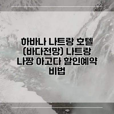 하바나 나트랑 호텔 (바다전망) 나트랑 나짱 아고다 할인예약 비법