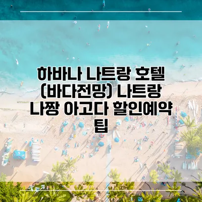 하바나 나트랑 호텔 (바다전망) 나트랑 나짱 아고다 할인예약 팁