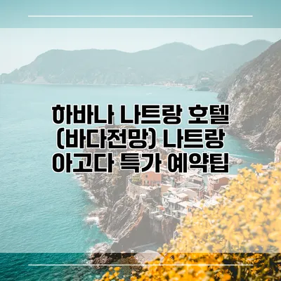 하바나 나트랑 호텔 (바다전망) 나트랑 아고다 특가 예약팁