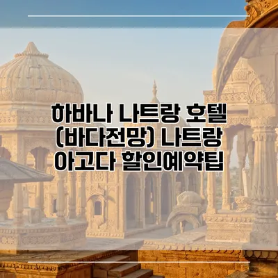 하바나 나트랑 호텔 (바다전망) 나트랑 아고다 할인예약팁